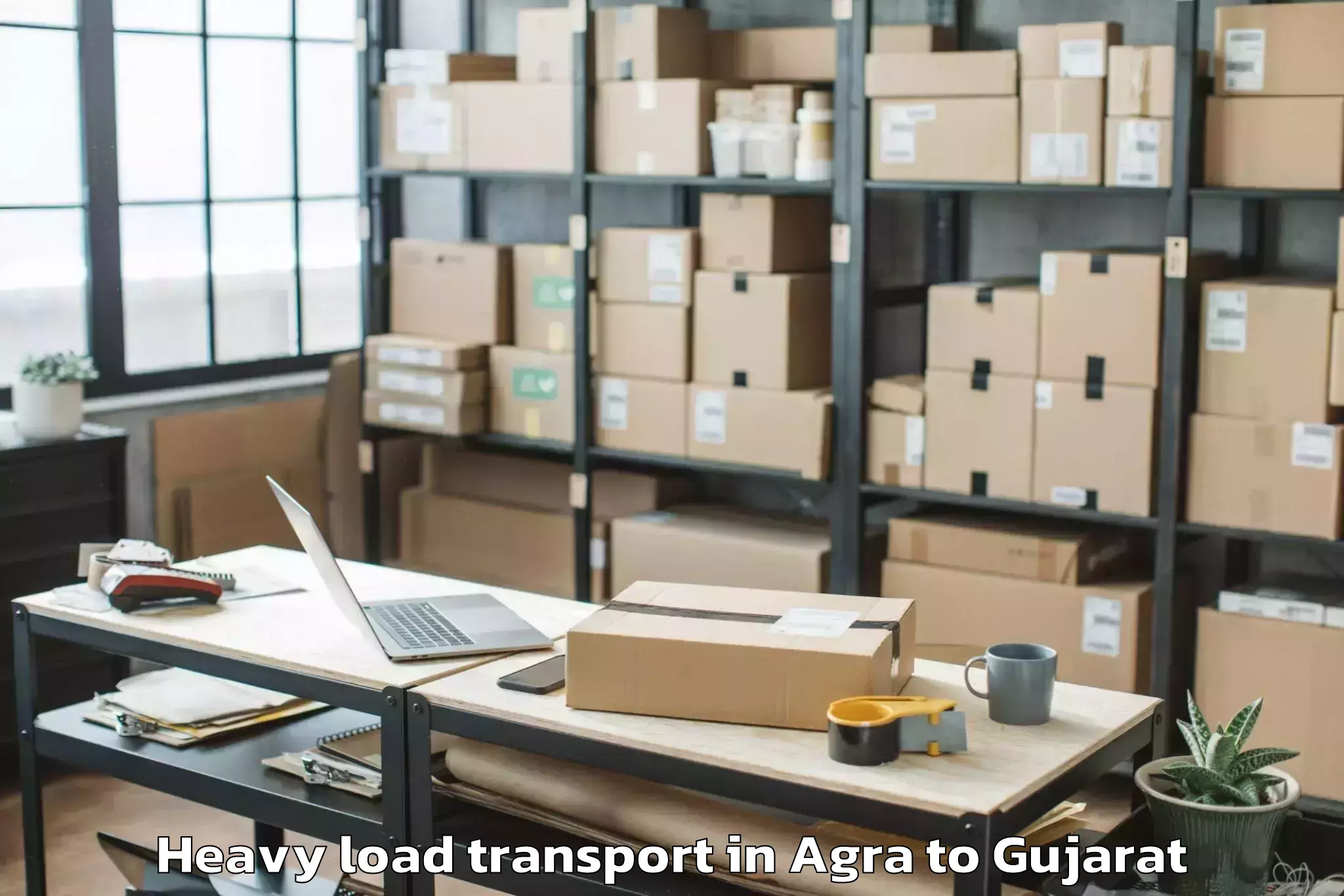 Book Agra to Songadh Heavy Load Transport Online